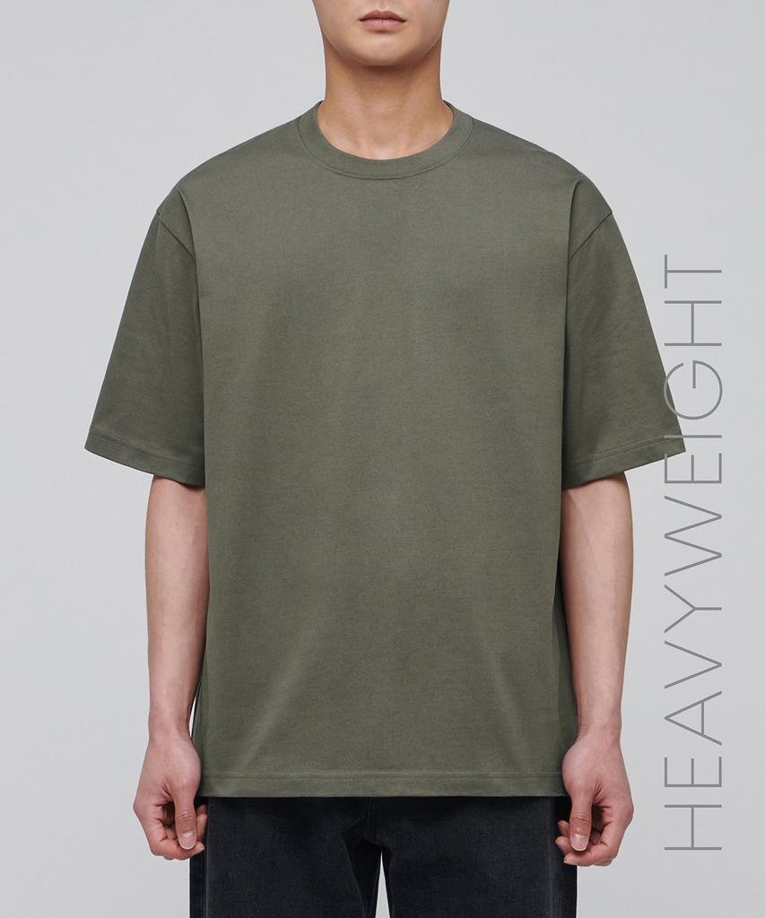 Musinsa Standard Heavyweight Relaxed Crew Neck T-Shirt [Dusty Khaki]