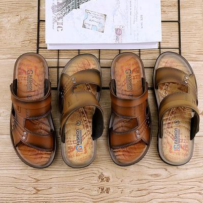 Mens Summer Sandals Soft Bottom Thick Bottom Slides Slip Resistant Indoor Slipper Outdoor Fashion Flip-flops Beach Shoes