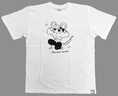 MUSCULAR Mouse T-shirt White M Demon Slayer Exhibition 69x52x46cm (2022)