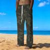 Pantalones Casuales Sueltos de Color Sólido Pantalones Rectos Estampados de Camuflaje para Hombre