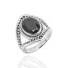 Black Spinel Ring: Handmade 925 Sterling Silver Jewelry