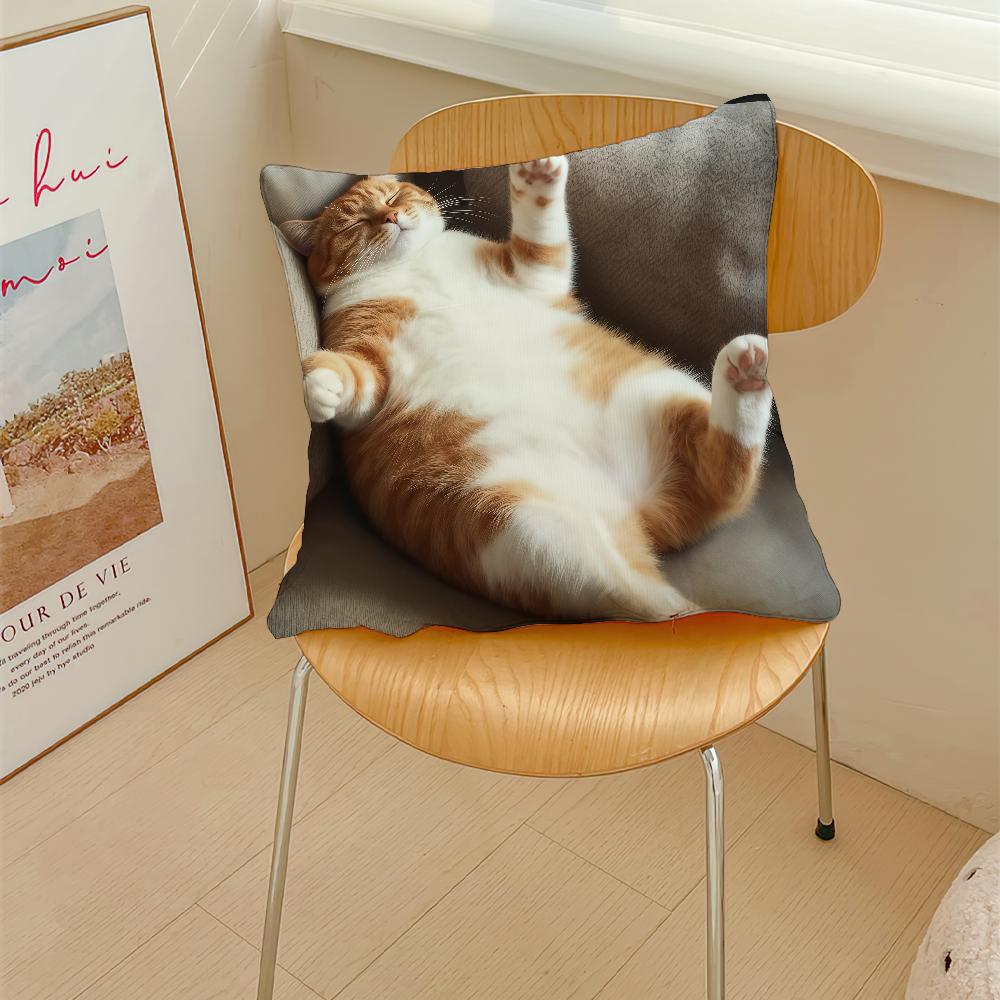 Funny cat cute sleep cushion cover Pillow Cover Decoration Room Home Sofa living Office Car Nordic Simplicity