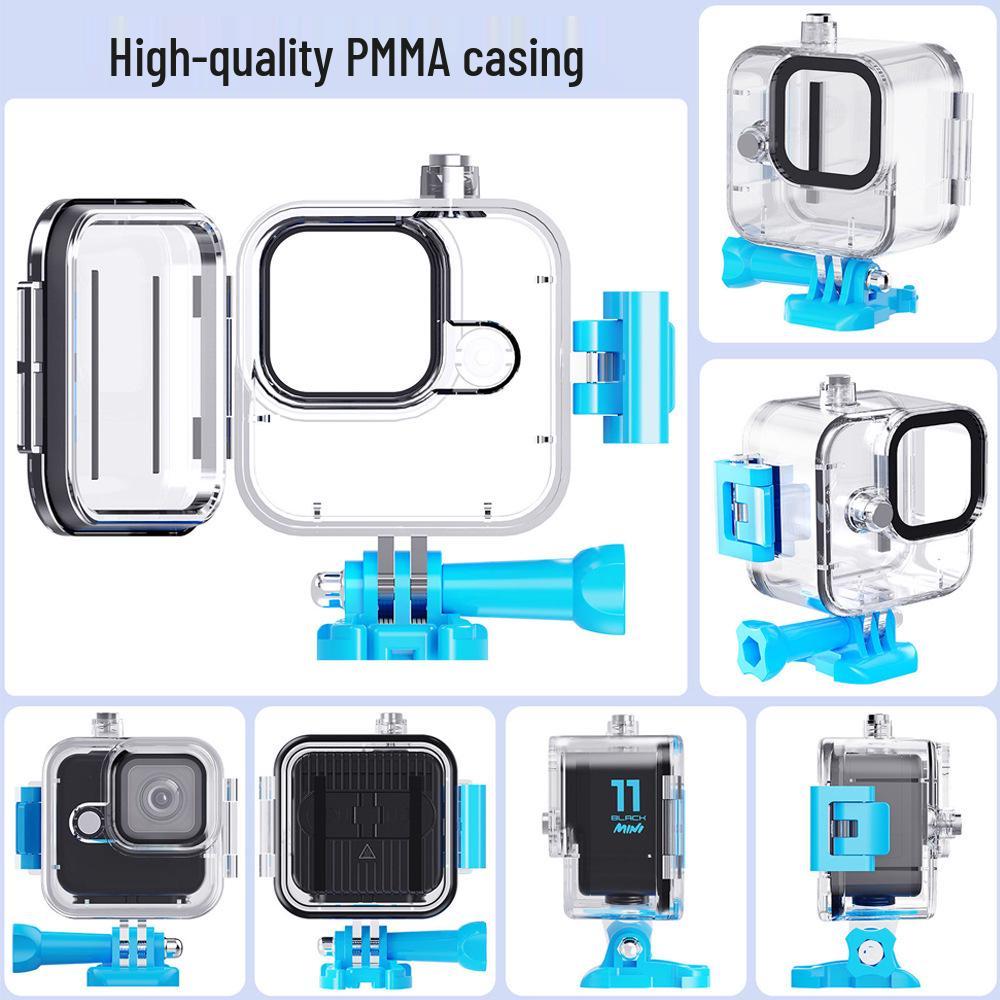 Custodia Protettiva Impermeabile per Immersioni per GoPro 11 Mini - Accessorio per Fotografia Subacquea