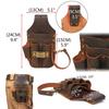 TOURBON Leather Tool Compact Design Bag, Multi-Purpose Pocket,