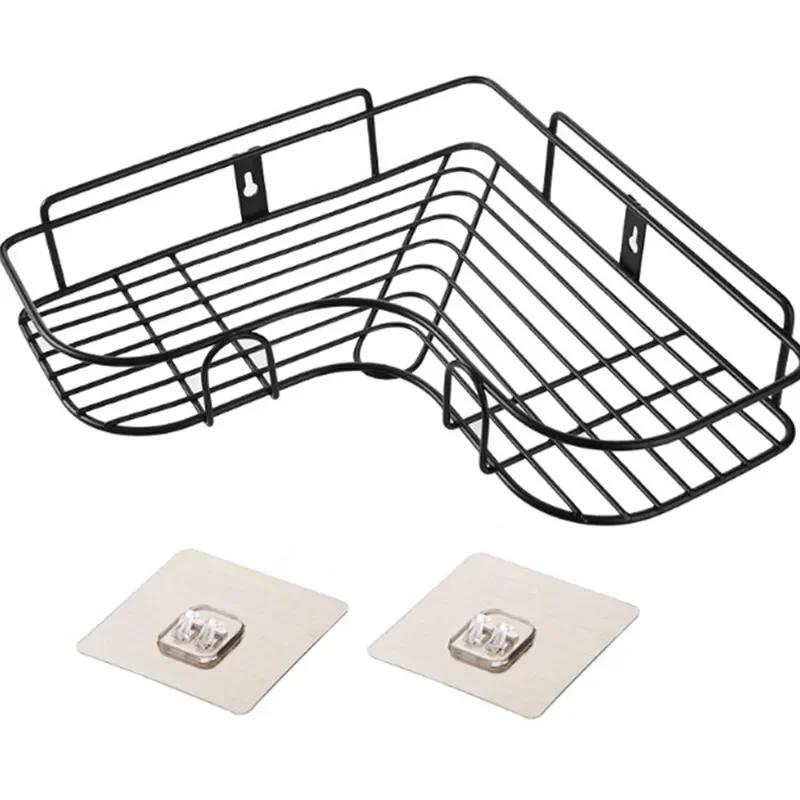 1x Stainless Steel Bathroom Corner Shelf Shower Shampoo Soap Cosmetic Shelves Bathroom Accessories Storage Organizer Rack Holder