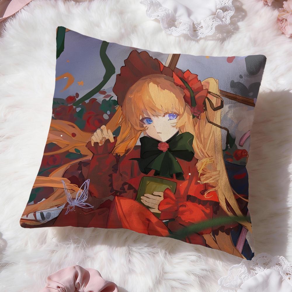 classic anime r-Rozen Maiden Cushion Cover Premium Comfort Reversible Pillow Cove -Two in One Design for Any Room & Car Interior