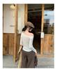 Petite Korean Halter Neck Off-Shoulder Long Sleeve Women's Shirt, Autumn Winter 2025 Collection