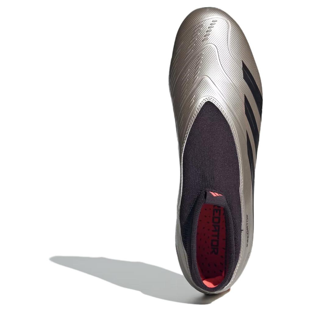 New Adidas Predator League Laceless Fg Platinum Metallic Aurora Black Turbo IF6331