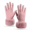 Velvet Winter Gloves Thick Women Mittens Skiing Plush Gloves  Outdoor