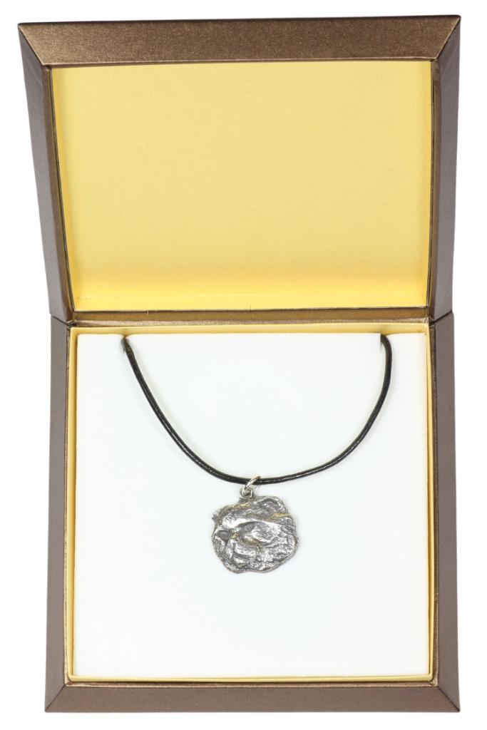 

Cat - necklace with a cat, silver-plated pendant for a fan of cats, unique jewelry by Art-Dog brand срібний