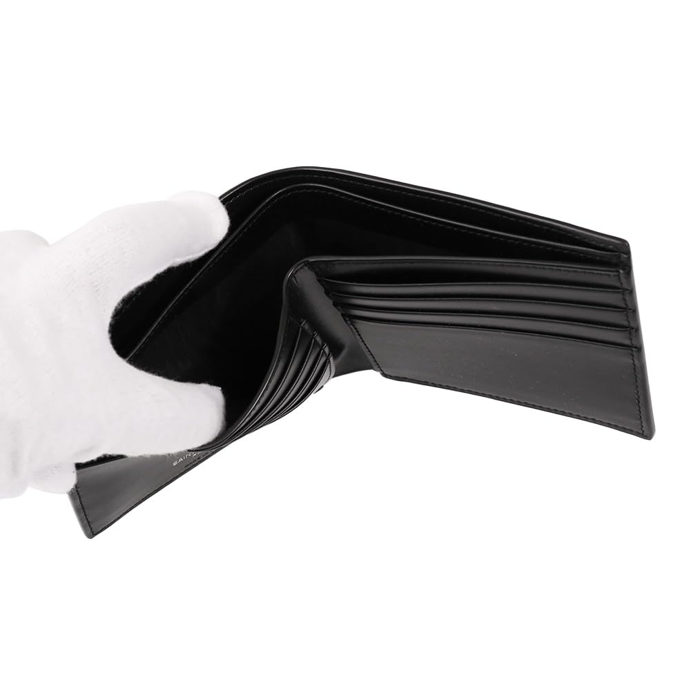 Saint Laurent Paris Tiny Cassandra Bifold Wallet, Black, Men's, 607727 1JB0E 1000 [Parallel Import]