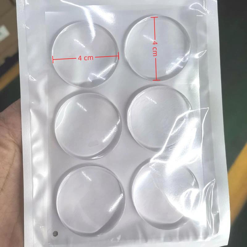 6 Stück Waschbare Selbstklebende Transparente Türstopper Türwand-Schutzpolster Wiederverwendbares Weiches Runder/Eckiger Stoßdämpfendes Gel
