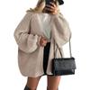 Women's Sweater Solid Color Long-sleeved Casual Loose Cardigan Sweater Jacket
