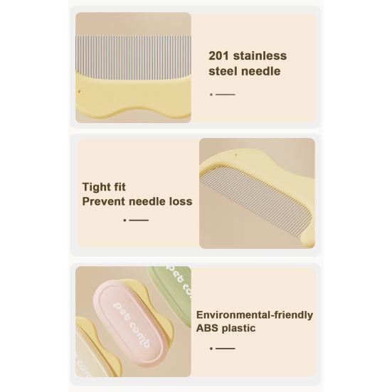 Foldable Cat Comb Flea Dirt Removal Cat Comb Reduce Shedding Versatile Pet Hair Comb Pet Grooming Tools