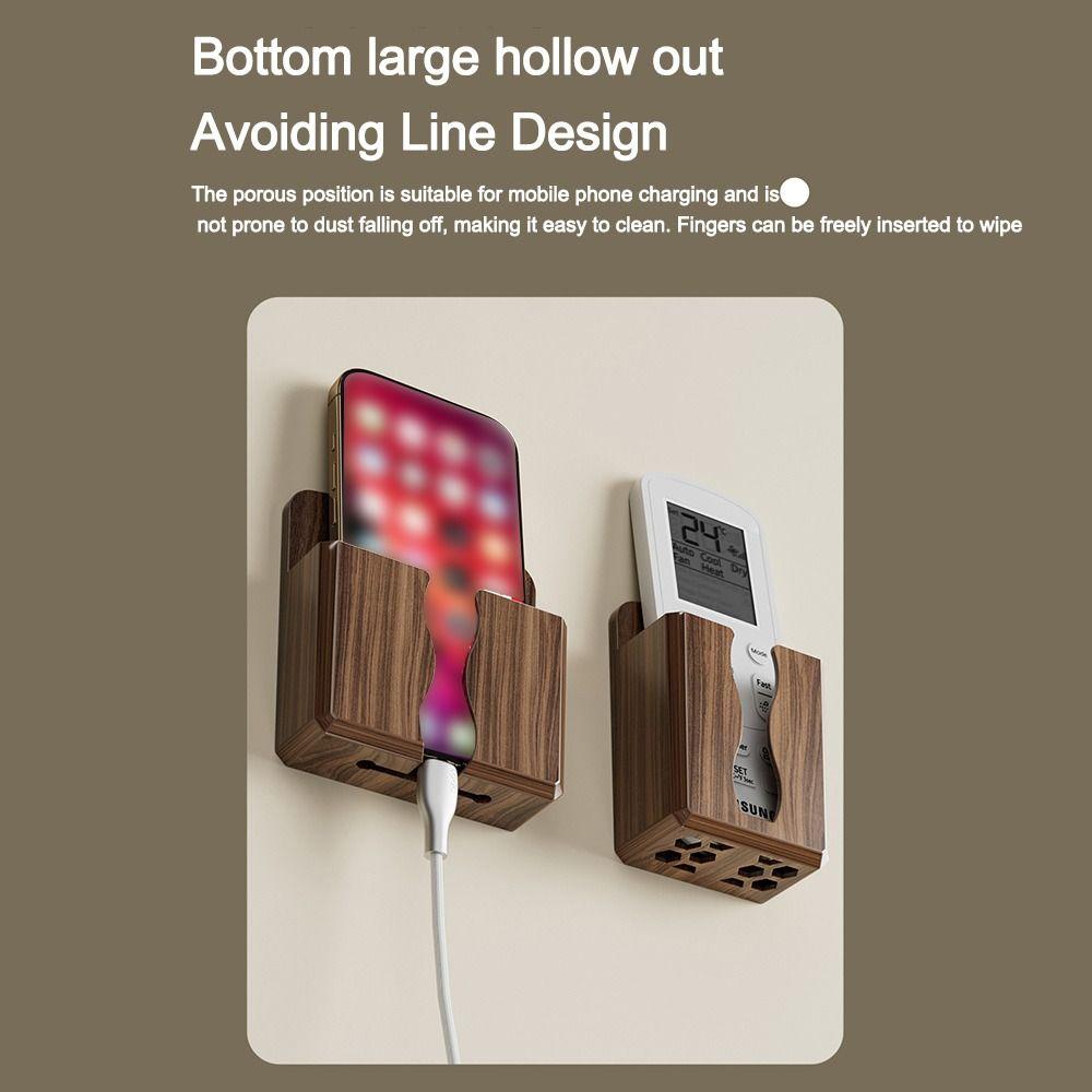 Durable Universal Remote Controller Holder Adhesive Wall Mounted Mobile Phone Charger Storage Rack TV Remote Control Storage Box
