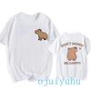 Fashion Capybara T Shirt Men/women EU Szie T-shirt Funny Capibara Harajuku Tees Tops Cartoon Mange Y2k 90s Grunge Tshirt Clothes