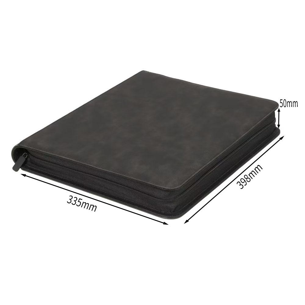 PU Suede 288 Hold TCG Card Binder 9 Pocket Zippered Waterproof for Pokemon YuGiOh Magic Cards Anime Game Card Collection Album