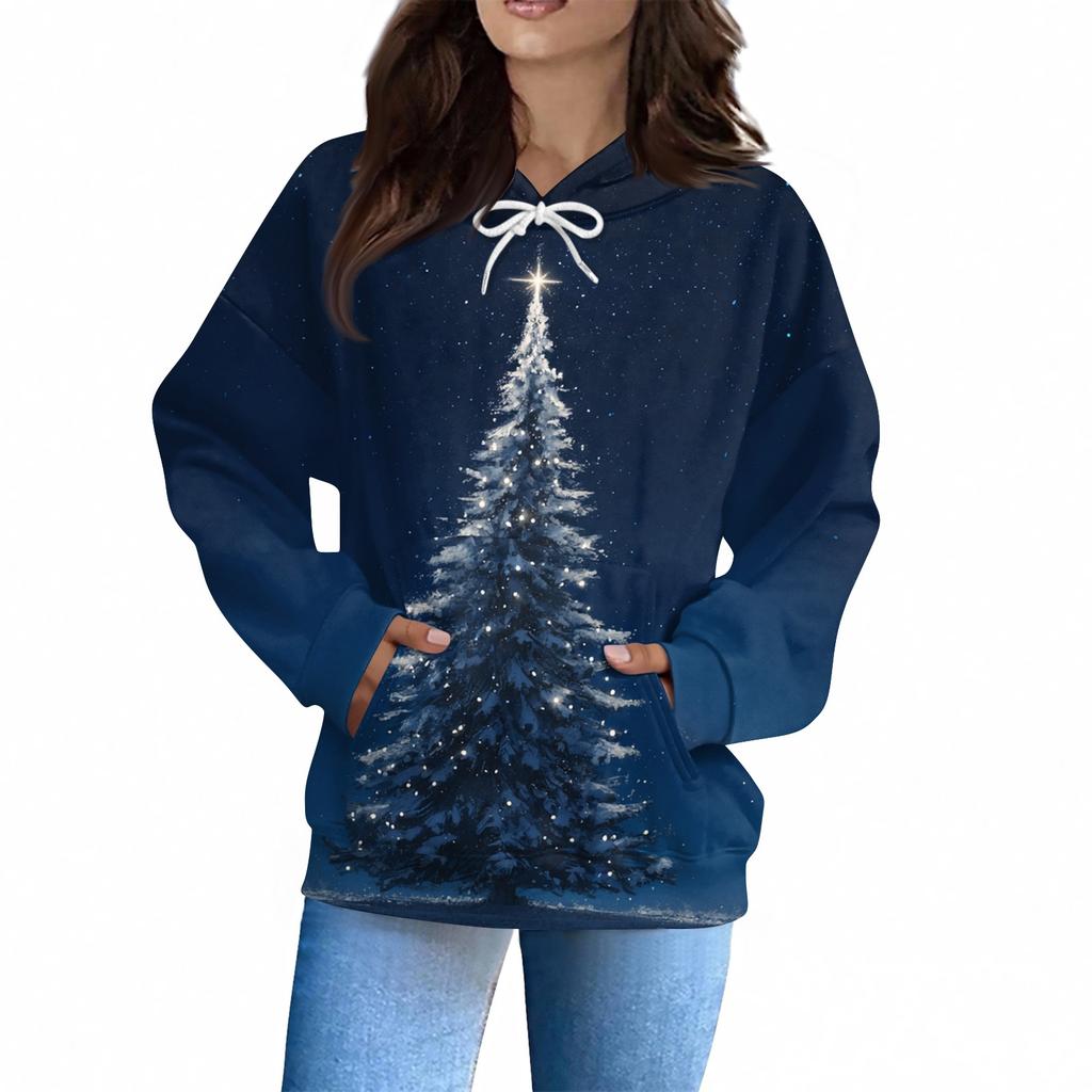 Women's Fashion Daily  Casual Hoodie Long Sleeve Printed Top