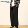 Jeanswest Men's Corduroy Wide-Leg Retro Straight-Leg Pants