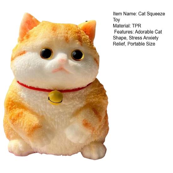 Hračka na ždímání pro kočku Úzkost Uvolnění stresu Kotě Štípnutí Senzorická hračka Děti Dospělí Měkký TPR Stresový míček Zvířecí fidget Hračka
