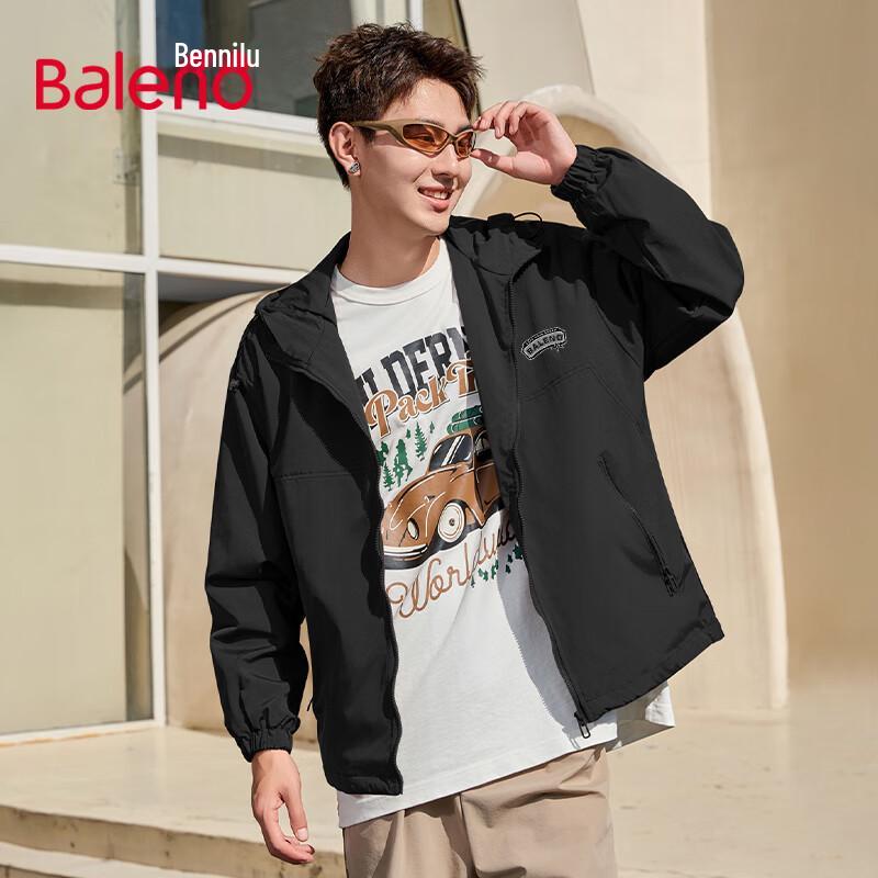 

Baleno Men s Spring Hooded Water-Repellent Casual Jacket 2XL