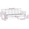 VidaXL Day Bed and Drawers Without Mattress White 80x200 Cm Solid Wood 3302123