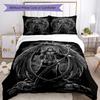 Gothic Style Bedding Set Breathable Duvet Cover with Pillowcases Decorative Bed Linen for Bedroom Home Decoration Birthday Gift