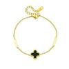 Four-leaf Clover Bracelet Titanium Steel Fashionable Roman Numeral Butterfly Bracelet