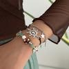 Bohemian Irregular Gravel Sun Spiral Bracelet Ethnic Style Mushroom Butterfly Pendant Charm