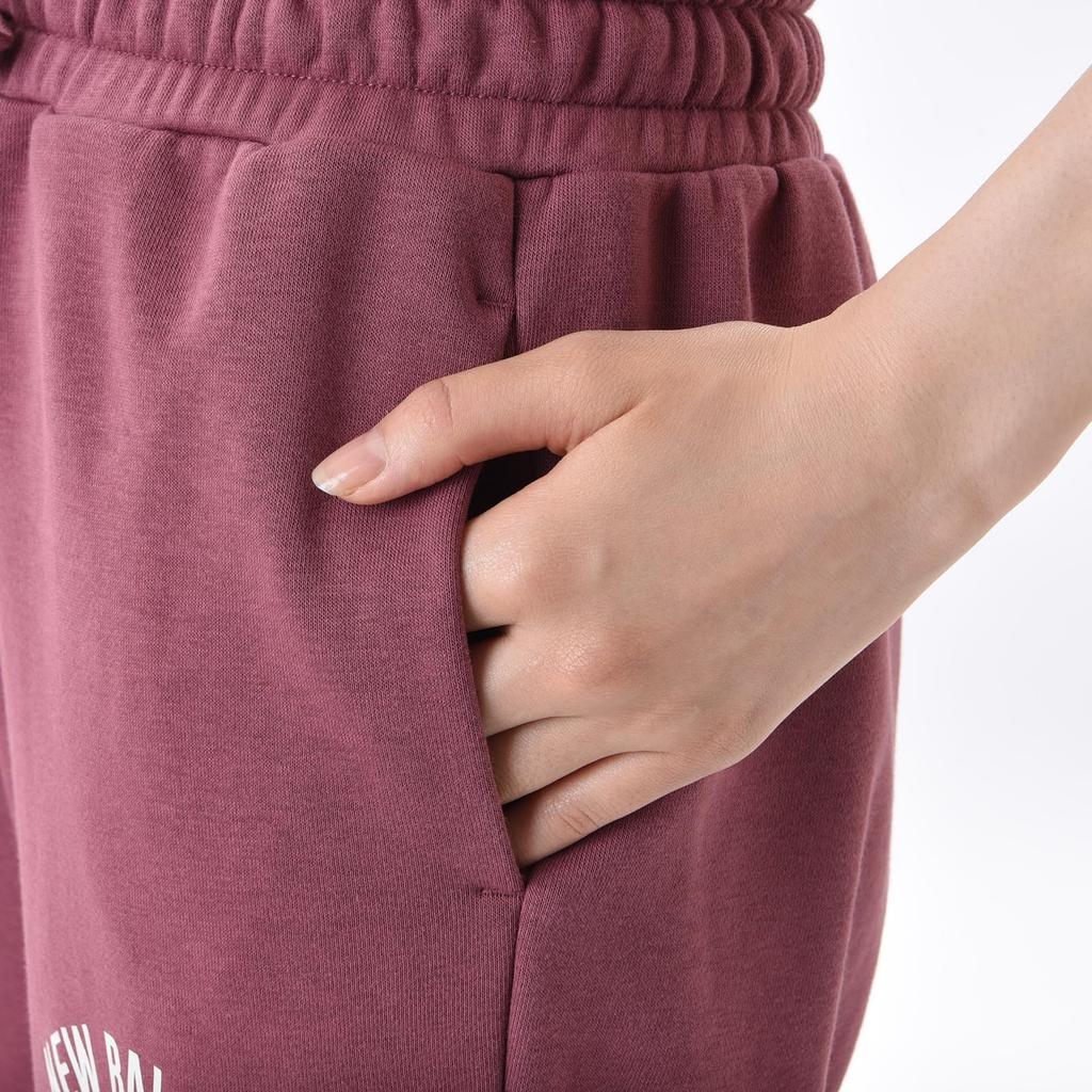 NB Essentials Varsity Sweatpants WAD L [New Balance] (WP33551) Women's (Washed Burgundy)