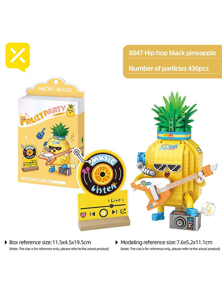 TOYLINX Creative Design Mini Fruit Party Building Block Model Apple Pineapple Assembly Toys Children and Teenagers Birthday Gift