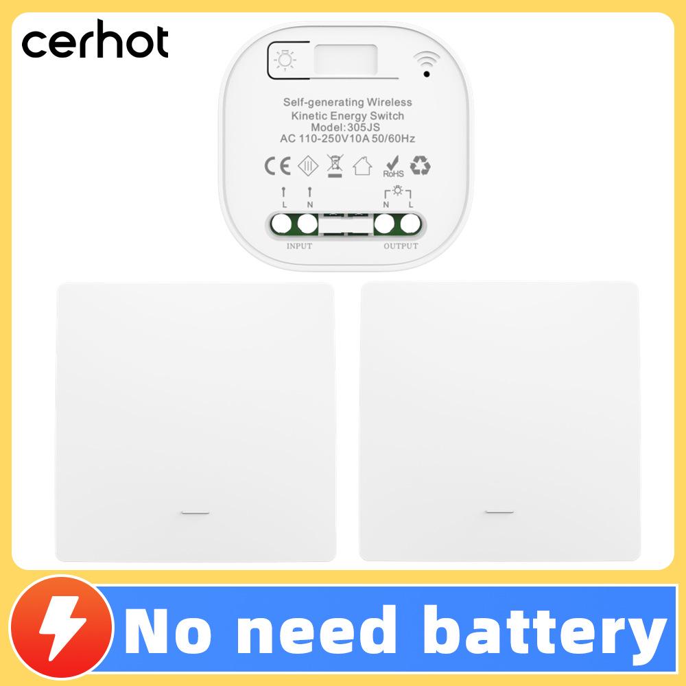 Battery-free, Waterproof, Self-powered Smart Switch; Wireless and Adhesive, Remote Control for Easy Household Use.