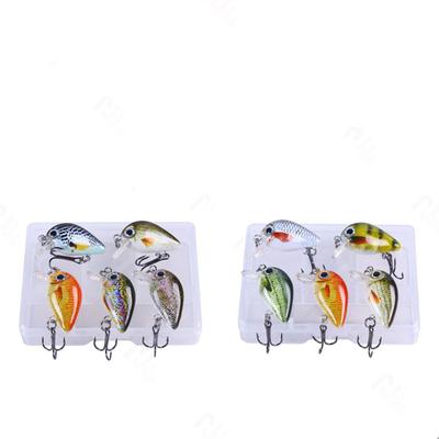 5pcs/pack Plastic Fishing  Lure Bait 1.5g Bionic Mini Crankbait Fishing Accessories