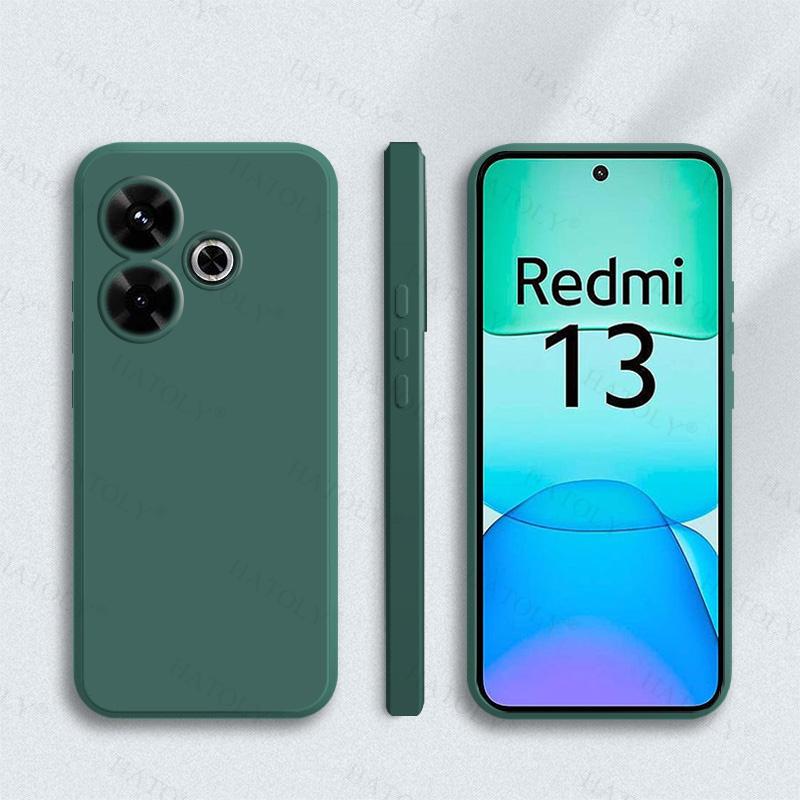 

Чехол-накладка для Xiaomi Redmi 13 для Redmi 13 4G Мягкий жидкий силикон Конфетный цвет Задняя крышка для Redmi 13 Чехол 6,79 дюйма For Redmi 13 4G