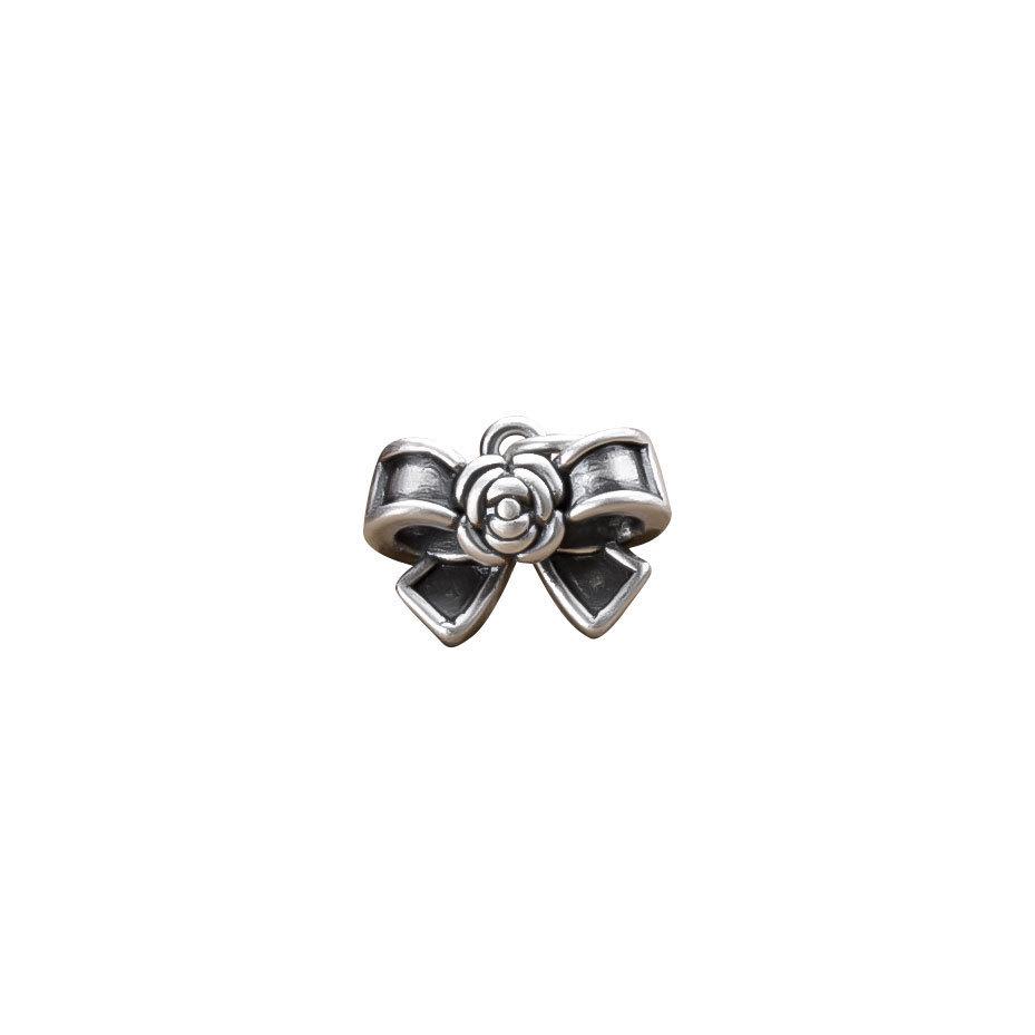 Sterling Silver Bow Knot Spacer Beads for DIY Bracelets