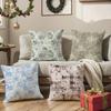 Retro Ink Prints Beautiful Pillow Case Comfort Sofa Bed Silky Elegant Invisible Zipper Decorative Cushion Cover