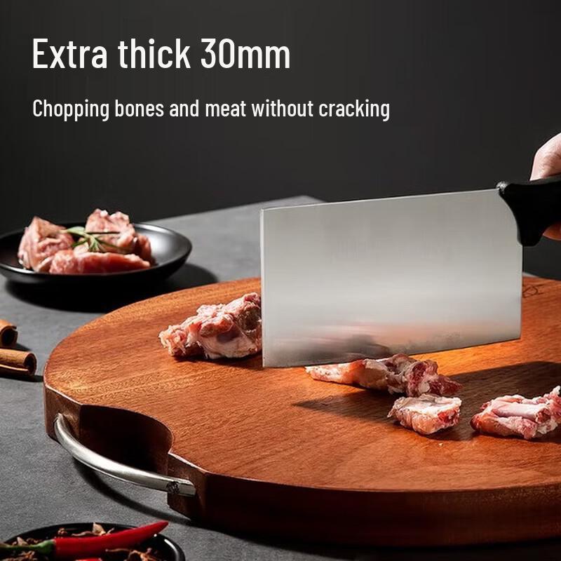 MAXCOOK Ebony Wood Round Cutting Board