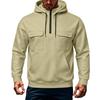 Men's Zip Up Hoodie Color Long Sleeve with Pocket Casual