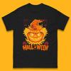 Halloween Scary Pumpkin Face Jack O Lantern Horror Halloween Night Mens Tee Top