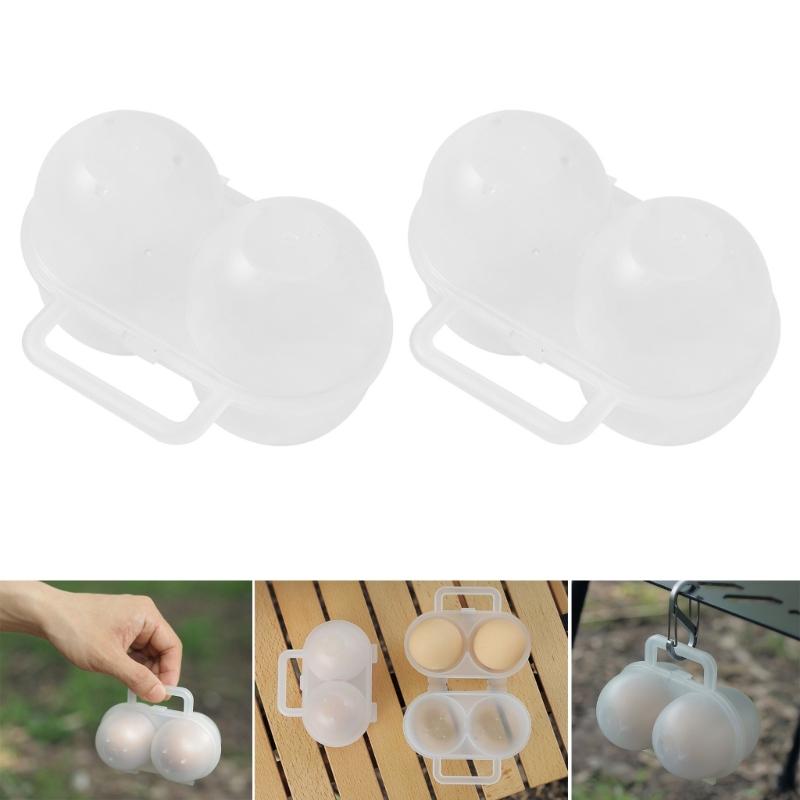 Eggs Tray Dispenser Case for Camping Picnics Travel Refrigerator Outdoor, Clear