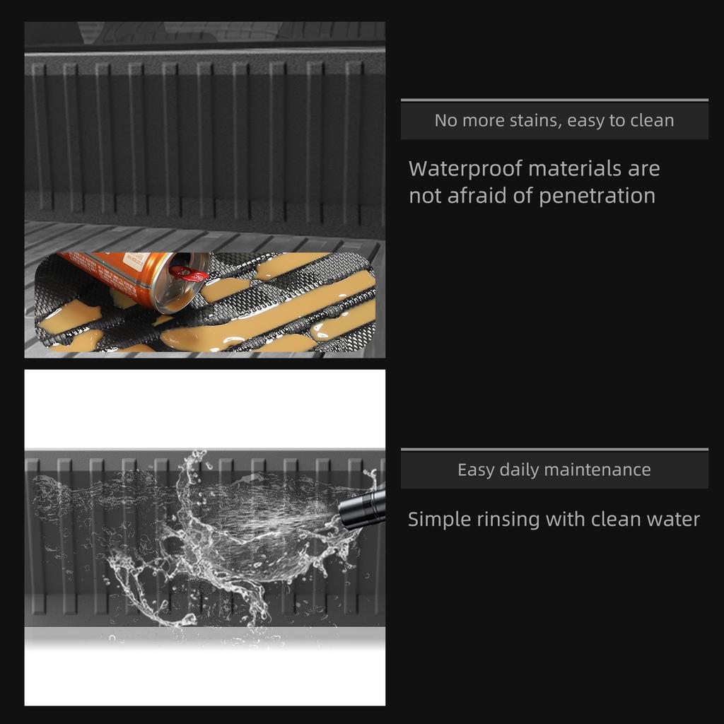 Rear Trunk Front Protective Pad for Tesla Cybertruck 2024 Trunk Liner Cargo Backrest Mat Car Pickup Truck Accessories