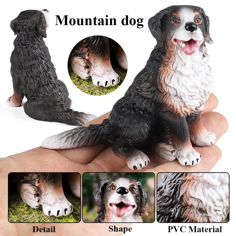 Oenux Kitty Dog Animals Model Action Figure Siamese Husky Pug Rottweiler Puppy Figurines PVC Cute Collection Toy Kids Gift