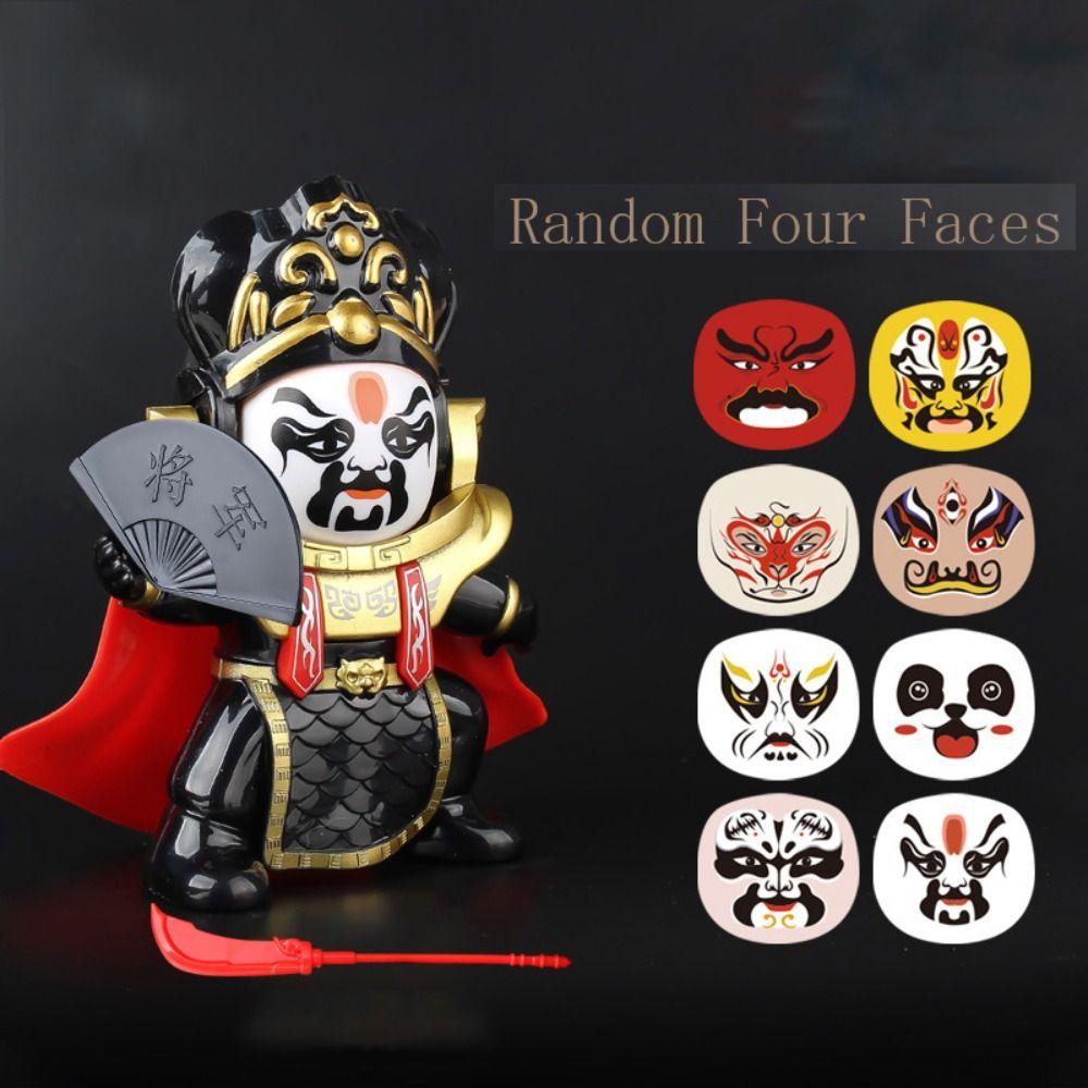 

Игрушка-панда, меняющая лицо, с макияжем лица для пекинской оперы, детские игровые принадлежности black-fan style