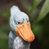 (hej!e) Shoebill Figurine, Wooden Carving, Wooden Object, Scandinavian Decor, Interior Decor, Doll, Handmade, Basswood (Gray)
