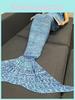 Mermaid Tail Blanket With Warm Acrylic Material For Teen Room And Lounge Comfort