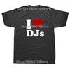 Never Underestimate An Old Man Loves DJ Turntable T Shirt Streetwear Music Techno Club Headphone Birthday Short Sleeve T-shirts