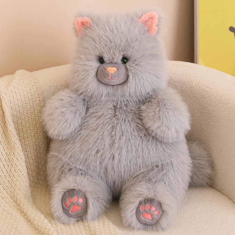 Super Soft and Cute Candy Cat Plush Doll Long Hair Cat Doll Girl Birthday Gift Kid Holding Sleeping Pillow On Bed