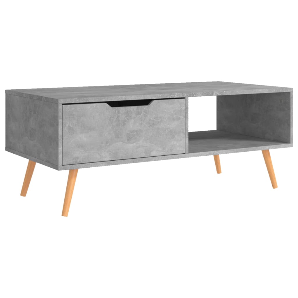 Coffee Table Concrete Grey 100 x 49.5 x 43 cm Wood Based Material