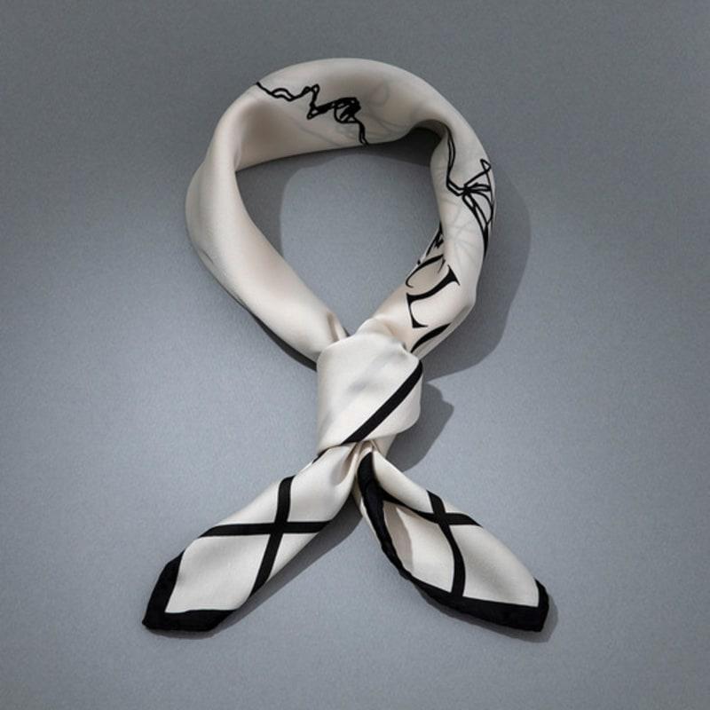 RECLOW RECLOW LAND Signature Drawing LOGO Scarf White