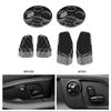 6StückSet Kohlefaser Muster Autositz Seitenverstellung Griff Knopf Abdeckung Zierleiste Passform für Maserati